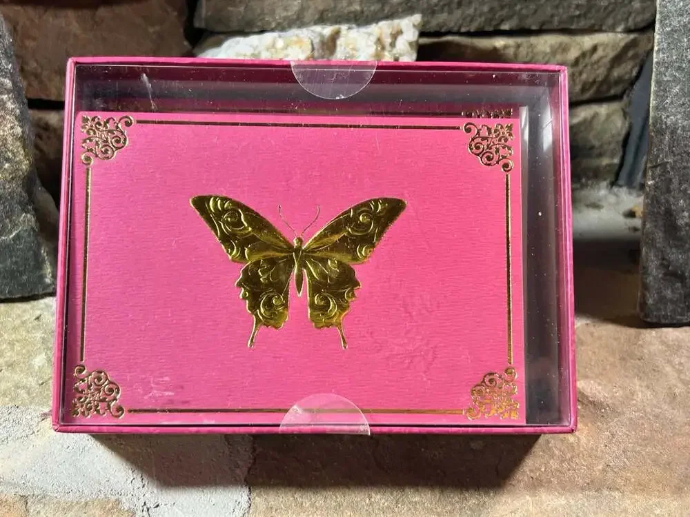 N/A gold embossed